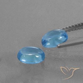 Gemme di Topazio Blu svizzero naturale da 2.30 ct, Ovale, Trasparente