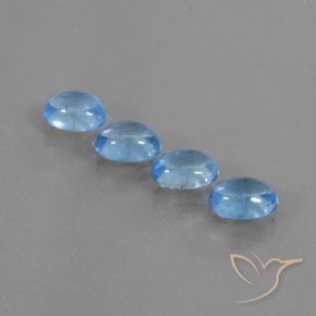 4.19ctw Naturale Blu svizzero Topazio, Ovale, Trasparente