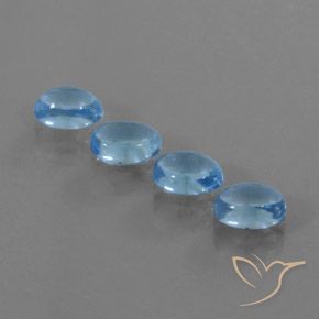 4.65ctw Naturale Blu svizzero Topazio, Ovale, Trasparente