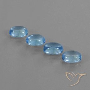 4.65ctw Naturale Blu svizzero Topazio, Ovale, Trasparente