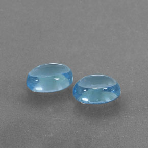 Topazio naturale blu da 2,50 ct, taglio ovale, trasparente