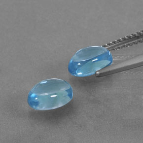 Topazio naturale blu da 2,50 ct, taglio ovale, trasparente