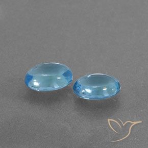 Gemme di topazio blu svizzero naturale da 1,89 ct, taglio ovale, trasparente