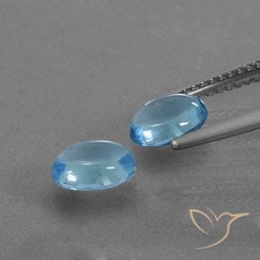 Gemme di topazio blu svizzero naturale da 1,89 ct, taglio ovale, trasparente