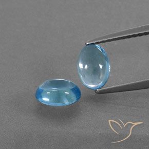 1.88ctw Naturale Blu svizzero Topazio, Ovale, Trasparente