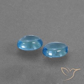 Gemme di Topazio Blu svizzero naturale da 1.88 ct, Ovale, Trasparente