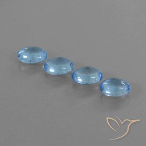 4.01ctw Naturale Blu svizzero Topazio, Ovale, Trasparente