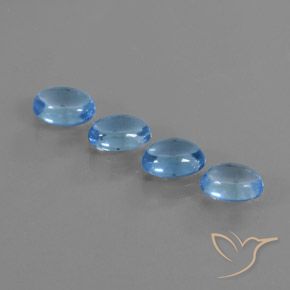 4.39ctw Naturale Blu svizzero Topazio, Ovale, Trasparente