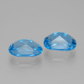 Gemme di Topazio Blu svizzero naturale da 5.54 ct, Taglio ovale, VVS