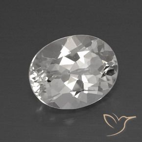 Topazio Bianco trasparente naturale da 4.13 ct, Ovale, VVS-VS