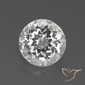 4.34ct Naturale Bianco trasparente Topazio, Rotondo, VVS-VS