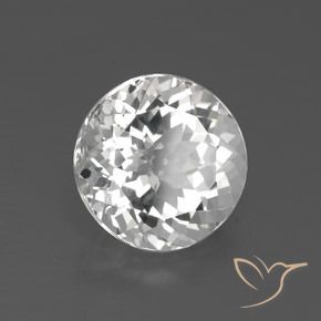 Topazio Bianco trasparente naturale da 4.34 ct, Rotondo, VVS-VS