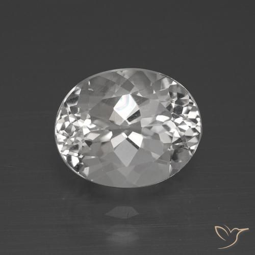5.38ct Naturale Bianco trasparente Topazio, Ovale, VVS-VS