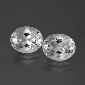 Gemme di Topazio Bianco trasparente naturale da 9.22 ct, Taglio ovale, VS
