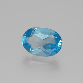 Topazio Blu svizzero naturale da 2.41 ct, Taglio ovale, VS