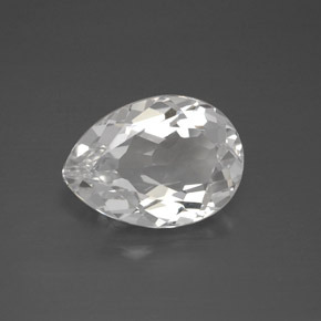 Topazio Bianco naturale da 6.90 ct, Forma a pera, VVS-VS