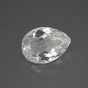Topazio Bianco naturale da 6.90 ct, Forma a pera, VVS-VS