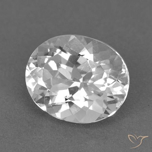 Topazio Bianco naturale da 4.30 ct, Ovale, VVS-VS