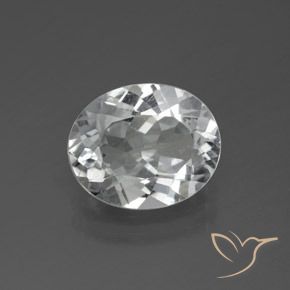 3.70ct Naturale Bianco trasparente Topazio, Ovale, VS