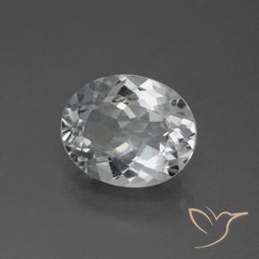 Topazio Bianco trasparente naturale da 3.70 ct, Ovale, VS