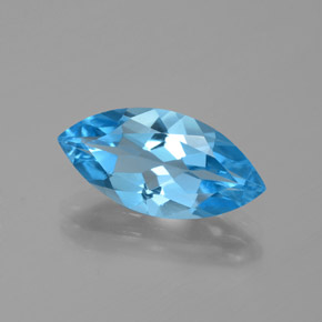 Topazio Blu svizzero naturale da 4.59 ct, Taglio marquise, VVS