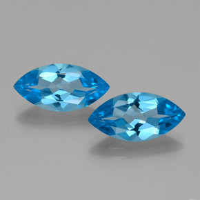 Topazio naturale blu da 8,16 ct, marchesa, VVS