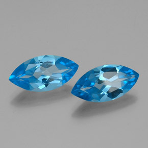 Topazio naturale blu da 8,16 ct, marchesa, VVS