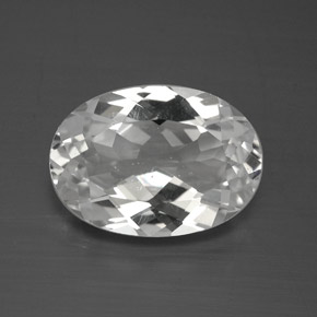 Topazio naturale bianco da 4,73 ct, taglio ovale, VS