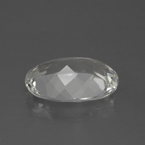 Topazio naturale bianco da 4,73 ct, taglio ovale, VS