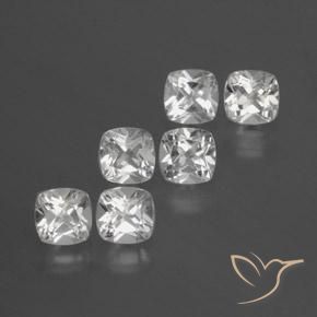 Gemme di Topazio Bianco naturale da 3.19 ct, Cuscino, VVS-VS