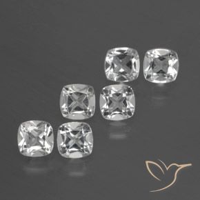 Gemme di Topazio Bianco trasparente naturale da 2.82 ct, Cuscino, VVS-VS