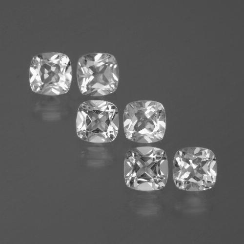 Topazio naturale bianco da 3,14 ct, taglio a cuscino, VVS-VS