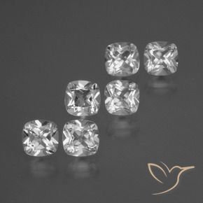 Gemme di Topazio Bianco trasparente naturale da 3.16 ct, Cuscino, VVS-VS