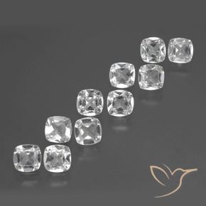 Gemme di Topazio Bianco trasparente naturale da 4.17 ct, Cuscino, VVS-VS