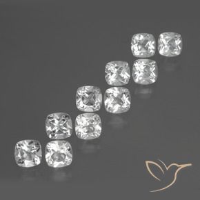 Gemme di Topazio Bianco naturale da 5.27 ct, Cuscino, VVS-VS
