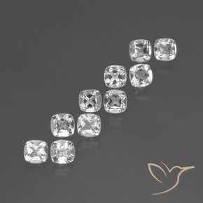 Gemme di Topazio Bianco naturale da 4.66 ct, Cuscino, VVS-VS