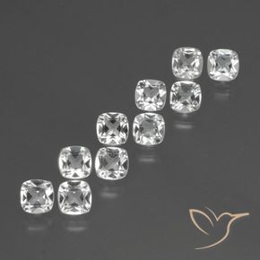 Gemme di Topazio Bianco naturale da 4.69 ct, Cuscino, VVS-VS