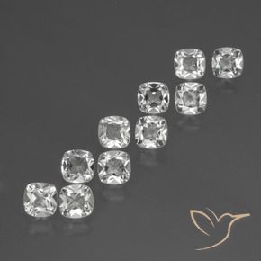Gemme di Topazio Bianco naturale da 4.79 ct, Cuscino, VVS-VS