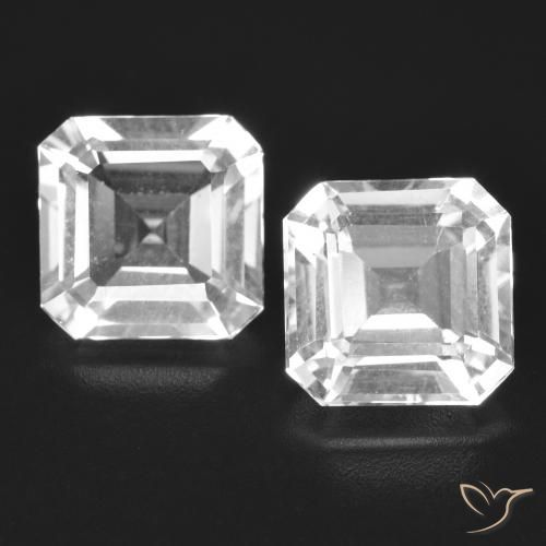Gemme di Topazio Bianco trasparente naturale da 6.23 ct, Ottagonale / Taglio smeraldo, VVS-VS