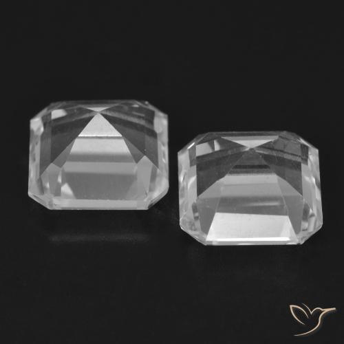 Gemme di Topazio Bianco trasparente naturale da 6.23 ct, Ottagonale / Taglio smeraldo, VVS-VS