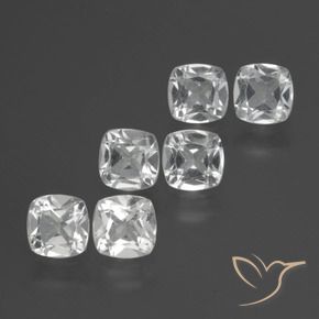 Gemme di Topazio Bianco trasparente naturale da 2.79 ct, Cuscino, VVS-VS