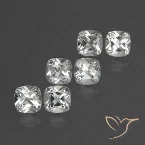 Gemme di Topazio Bianco trasparente naturale da 3.16 ct, Cuscino, VVS-VS