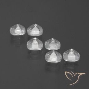 Gemme di Topazio Bianco trasparente naturale da 3.16 ct, Cuscino, VVS-VS