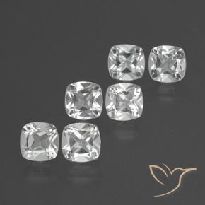 Gemme di Topazio Bianco naturale da 2.89 ct, Cuscino, VVS-VS