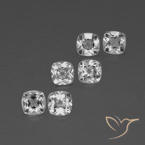 2.91ctw Naturale Bianco Topazio, Cuscino, VVS-VS