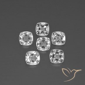 Gemme di Topazio Bianco trasparente naturale da 2.81 ct, Cuscino, VVS-VS