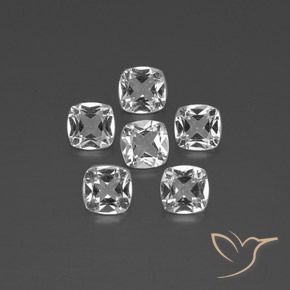 Gemme di Topazio Bianco trasparente naturale da 2.77 ct, Cuscino, VVS-VS