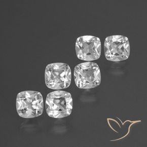 Gemme di Topazio Bianco naturale da 2.98 ct, Cuscino, VVS-VS