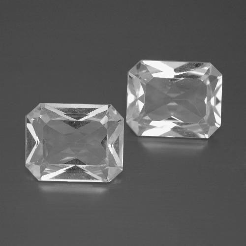 Gemme di Topazio Bianco naturale da 6.68 ct, Taglio smeraldo, VVS-VS