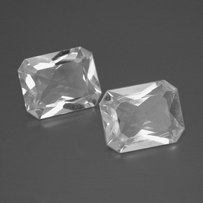 Gemme di Topazio Bianco naturale da 6.68 ct, Taglio smeraldo, VVS-VS